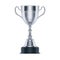 Realistic or silver sport trophy for second place.