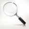 Realistic small magnifier vector illustration