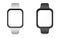 Realistic smart watch mockup. Vector illustration. Watches set template