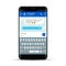 Realistic Smartphone With Messenger Chat App Template With Mobile Keyboard. Chating And Messaging, Social Network Concept.