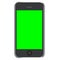 Realistic smartphone mockup. Cellphone frame with green screen isolated templates