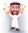 Realistic Smiling Handsome Saudi Arab Man Character