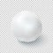 Realistic snow ball isolated on transparent background.