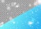 Realistic Snowfall Transparent Vector Background. Beautiful and Magic Bokeh Effect. Christmas Decoration.