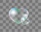 Realistic soap bubbles Heart-shaped realistic, 3d style. Isolated on a transparent background. Drops of water in a heart