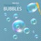 Realistic soap bubbles. Vector illustration