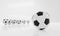 Realistic soccer ball or football ball basic pattern on white background.