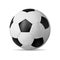 Realistic soccer ball on white with shadow