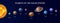 Realistic Solar System Colored Composition