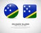 Realistic Solomon Islands flag icon vector. Set of Solomon Islands flag emblem vector