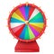 Realistic spinning fortune wheel, lucky roulette. Colorful wheel of luck or fortune. Wheel fortune isolated on white, 3d