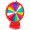 Realistic spinning fortune wheel, lucky roulette. Colorful wheel of luck or fortune. Wheel fortune isolated on white, 3d