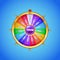 Realistic spinning wheel of fortune .