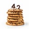 Realistic Stacked Chocolate Chip Cookies With Chocolate Number 44