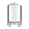 Realistic stainless steel water tanks. Vector illustration