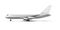 Realistic standing airplane, jet aircraft or airliner side view. Detailed passenger air plane.