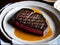 realistic steak palette lighting detailed cozy restaurant