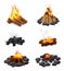 Realistic Steaming Campfire Collection