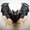 Realistic Steampunk Bat Flying In Detailed Symmetrical Design