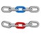 Realistic Steel Chains  2 Pieces Set