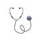 Realistic stethoscope tool for doctor, vector illustration