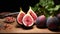 Realistic Still Life: Figs And Nuts With Dramatic Lighting