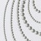 Realistic strands of white pearls, decorative element for holiday cards, wedding invitations, vector illustration