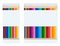 Realistic style sharpened coloured crayons or pencil colors rainbow style isolate on white background. Set of vector
