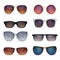 Realistic Sunglasses Models Set