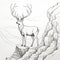 Realistic Surrealism: Majestic Deer On Rocky Ledge