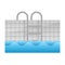 Realistic swimming pool icon