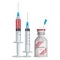 Realistic Syringe and Medications