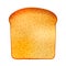 Realistic tasty toast isolated on white