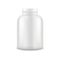 Realistic Template Blank White Protein Bottle Isolated. Vector