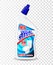 Realistic template Toilet Cleaner gel package isolated on transparent background.