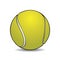 Realistic tennis ball with outline