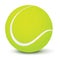 Realistic tennis ball with shadow on white background