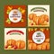 realistic thanksgiving instagram posts collection vector design