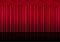 Realistic theater stage indoor with a red curtain for comedy show or opera act movie. Vector