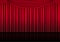 Realistic theater stage indoor with a red curtain for comedy show or opera act movie. Vector