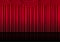 Realistic theater stage indoor with a red curtain for comedy show or opera act movie. Vector illustration