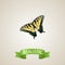 Realistic Tiger Swallowtail Element. Vector Illustration Of Realistic Checkerspot Isolated On Clean Background. Can Be