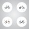 Realistic Timbered, Hybrid Velocipede, Extreme Biking And Other Vector Elements. Set Of Bike Realistic Symbols Also