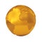 Realistic Topography Golden Metal Earth Globe. 3d Rendering