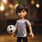 Realistic Toy Matthew Doll With Soccer Ball And Lights