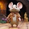 Realistic Toy Mouse In Brown Coat With Hammer - Rtx On