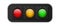 Realistic traffic lights. Urban street regulation system signals with three colors red, yellow and green, road and