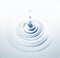 Realistic Transparent Drop and Circle Ripples set on isolated background. Vector illustration
