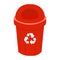 Realistic trash can icon. Vector illustration eps 10