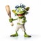 Realistic Troll Caricature With Baseball Bat